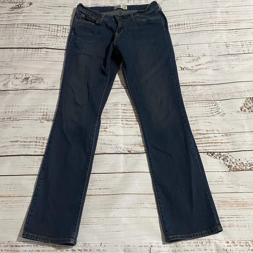 Signature by Levi's Mid Rise Straight Blue Denim Jeans Women's 12 L/C 29x32